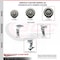 Service Caster 6 Inch Thermoplastic Rubber Caster Set with Ball Bearings 2 Brakes 2 Rigid SCC-20S620-TPRBF-TLB-2-R-2 - alternate 2